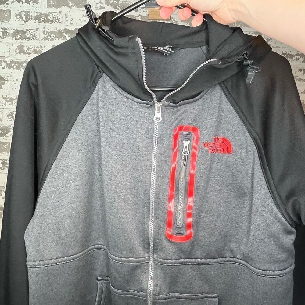 The north face | mens full zip black and gray hoodie